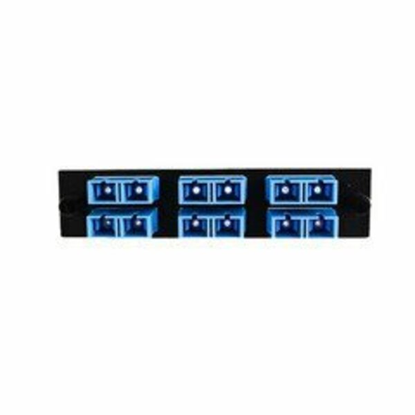 Swe-Tech 3C LGX Comp Adapter Plate featuring a Bank of 6 Singlemode Duplex SC Conn in Blue for OS1 and OS2 app FWT68F3-01060